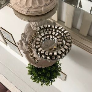 Lee Angel Crystal Baguette Statement Necklace